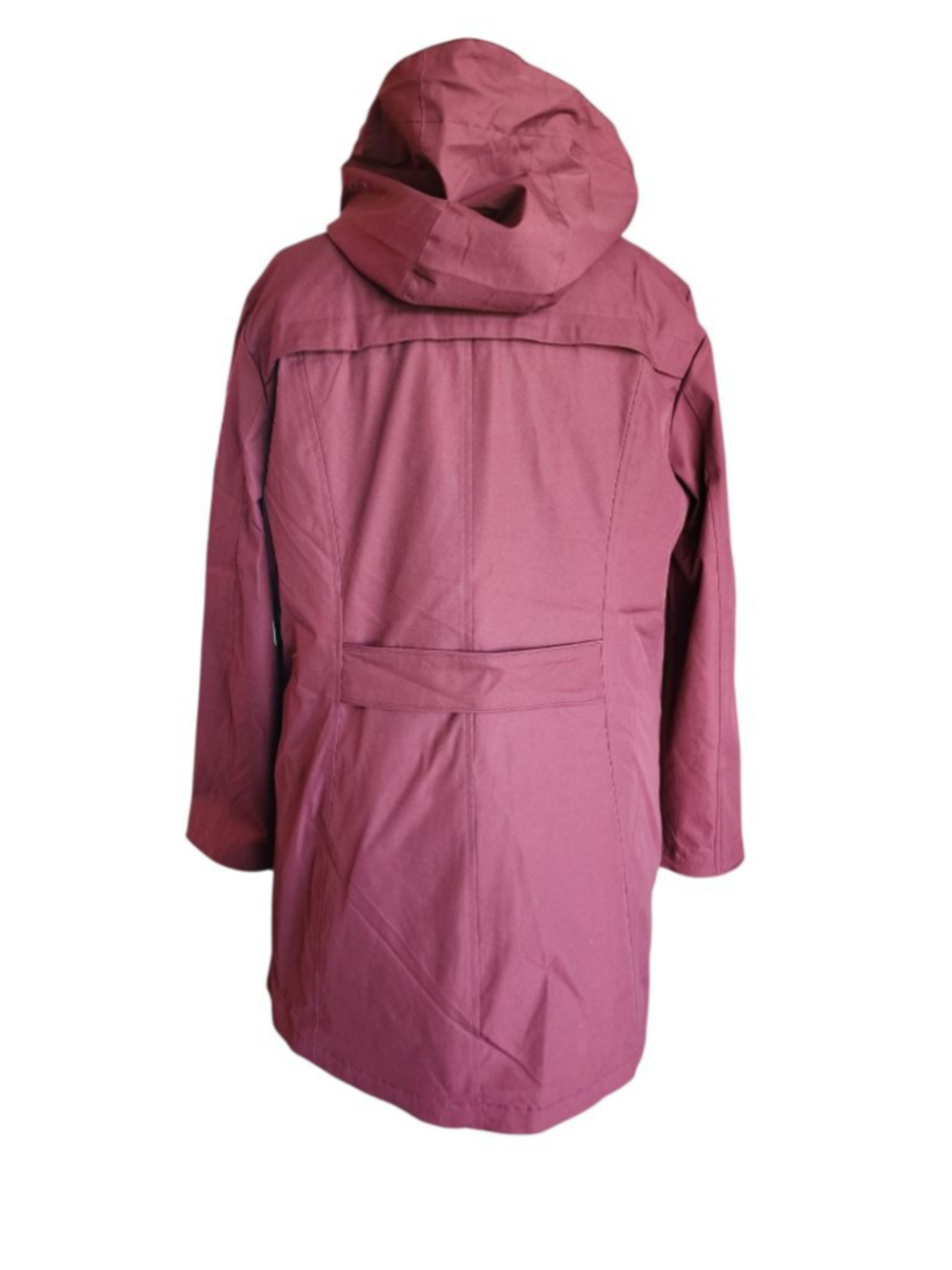 Lands' End XL Maroon 3-in-1 Winter Jacket & Quilted Vest Hooded Coat Women's - Picture 5 of 16